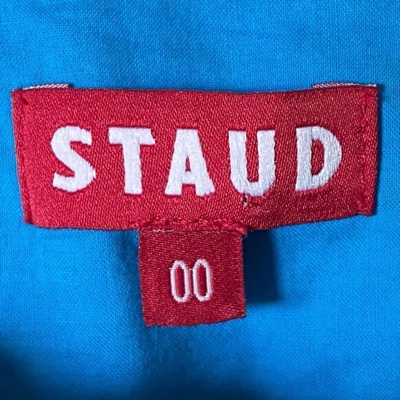 Stud Mantis Blue Crop Top Orange Floral Daisy Size 00 - Picture 9 of 9